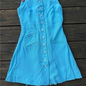 Peck & Peck Blue Button-Down Dress